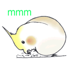 Cockatiel Big Family cute and at rest sticker #1110502