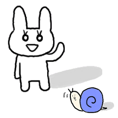 rabbit and snail