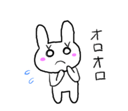 rabbit and snail sticker #1110793