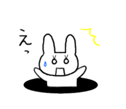 rabbit and snail sticker #1110800