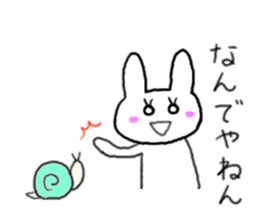 rabbit and snail sticker #1110813