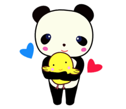 Pandachan and Hiyokokochan (English) sticker #1111067
