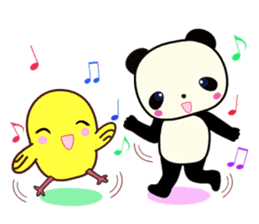 Pandachan and Hiyokokochan (English) sticker #1111068