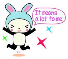 Pandachan and Hiyokokochan (English) sticker #1111069