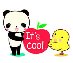 Pandachan and Hiyokokochan (English) sticker #1111071