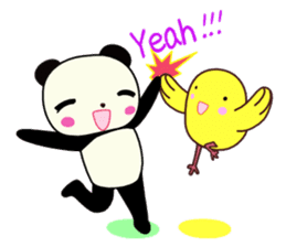 Pandachan and Hiyokokochan (English) sticker #1111078