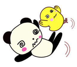Pandachan and Hiyokokochan (English) sticker #1111081