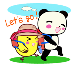 Pandachan and Hiyokokochan (English) sticker #1111090