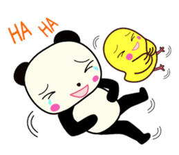 Pandachan and Hiyokokochan (English) sticker #1111093