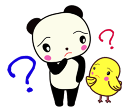 Pandachan and Hiyokokochan (English) sticker #1111094