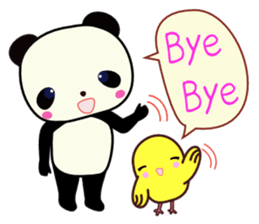 Pandachan and Hiyokokochan (English) sticker #1111105