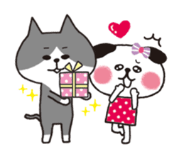 Lovey-dovey Dating, Dog and Cat. sticker #1112757