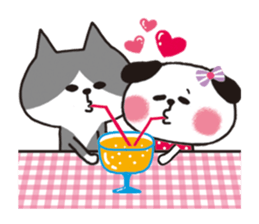 Lovey-dovey Dating, Dog and Cat. sticker #1112764