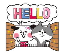 Lovey-dovey Dating, Dog and Cat. sticker #1112782