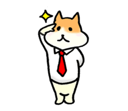 The corporate slave as hamster sticker #1113434