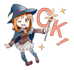 Girls witch school sticker #1114319