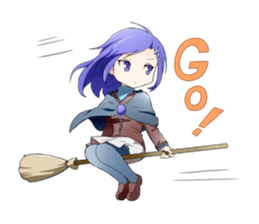 Girls witch school sticker #1114327