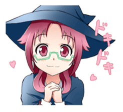 Girls witch school sticker #1114332