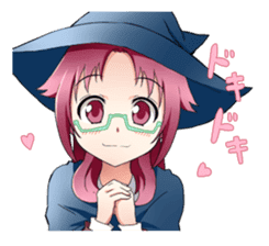 Girls witch school sticker #1114332