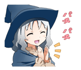 Girls witch school sticker #1114340