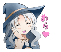 Girls witch school sticker #1114341