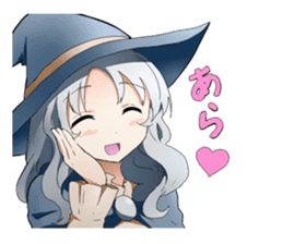 Girls witch school sticker #1114341