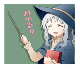 Girls witch school sticker #1114342