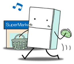 Fridge-kun and edible friends sticker #1119147