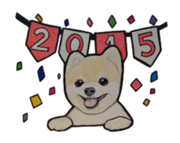 Happy New Year Pomeranian Sticker sticker #1119315