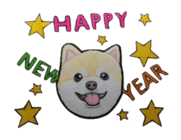 Happy New Year Pomeranian Sticker sticker #1119316
