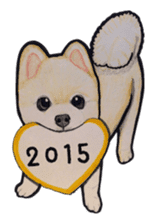 Happy New Year Pomeranian Sticker sticker #1119326