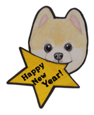 Happy New Year Pomeranian Sticker sticker #1119344