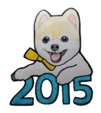 Happy New Year Pomeranian Sticker sticker #1119345