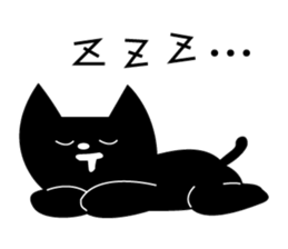 Easygoing Black Cat sticker #1120309