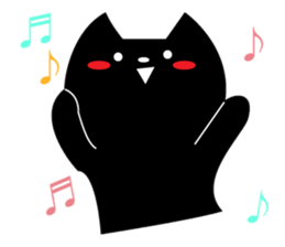 Easygoing Black Cat sticker #1120343