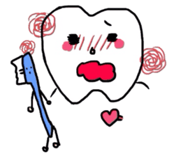tooth & toothbrush sticker #1120956