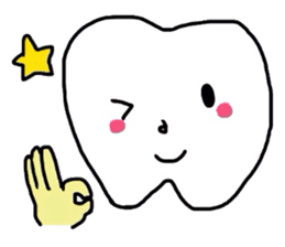 tooth & toothbrush sticker #1120958