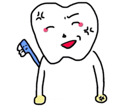 tooth & toothbrush sticker #1120962