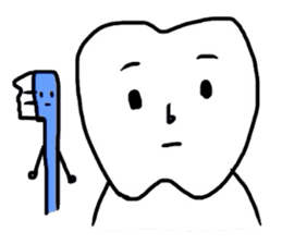 tooth & toothbrush sticker #1120967