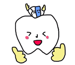 tooth & toothbrush sticker #1120979