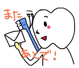 tooth & toothbrush sticker #1120980