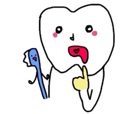 tooth & toothbrush sticker #1120981