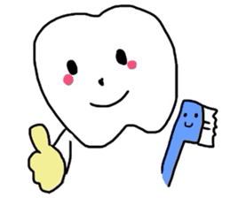 tooth & toothbrush sticker #1120985