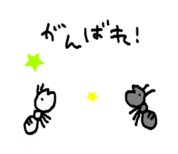 black ants and white ants sticker #1121153