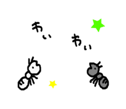 black ants and white ants sticker #1121177