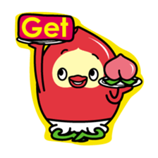 Momoyan of peach 1 sticker #1121231