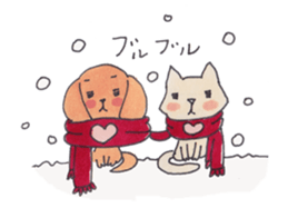 Warm and fluffy illustration by Kako sticker #1121939
