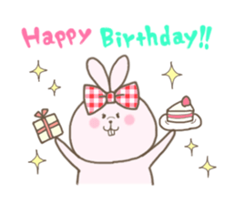 Ribon Rabbit sticker #1122367