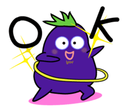 Eggplant is on a diet for English sticker #1123186