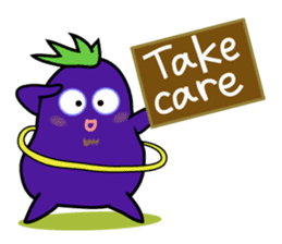 Eggplant is on a diet for English sticker #1123187